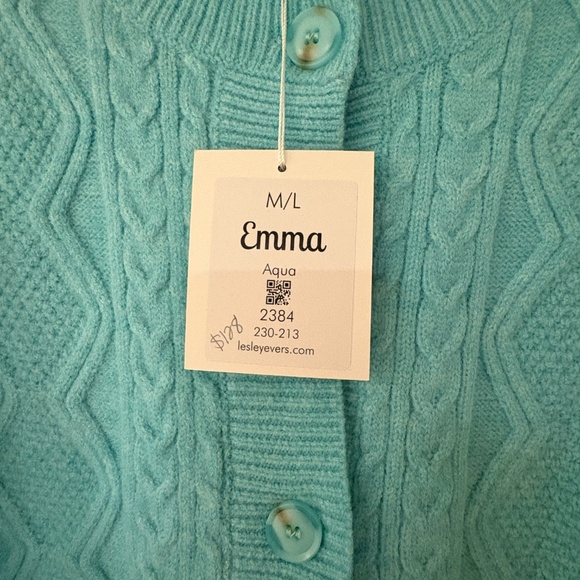 NWT Leslie Evers Emma Cardigan size M/L - Picture 2 of 4